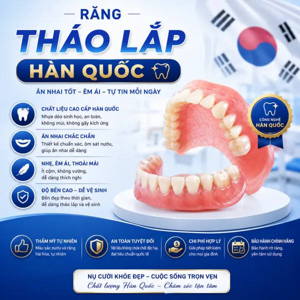 Răng tháo lắp Răng TL Hàn Quốc — Nha khoa Thanh Tâm