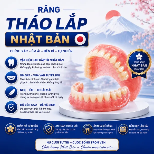 Răng tháo lắp Răng TL Nhật Bản — Nha khoa Thanh Tâm